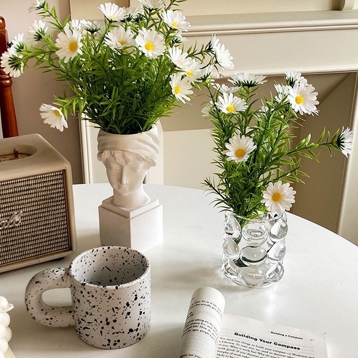 【生活市集】 韓系ins波點收納罐 筆筒 化妝刷桶 桌面擺件 水晶筆筒化妝刷收納筒文具收納家居裝飾擺件拍照道具-細節圖9