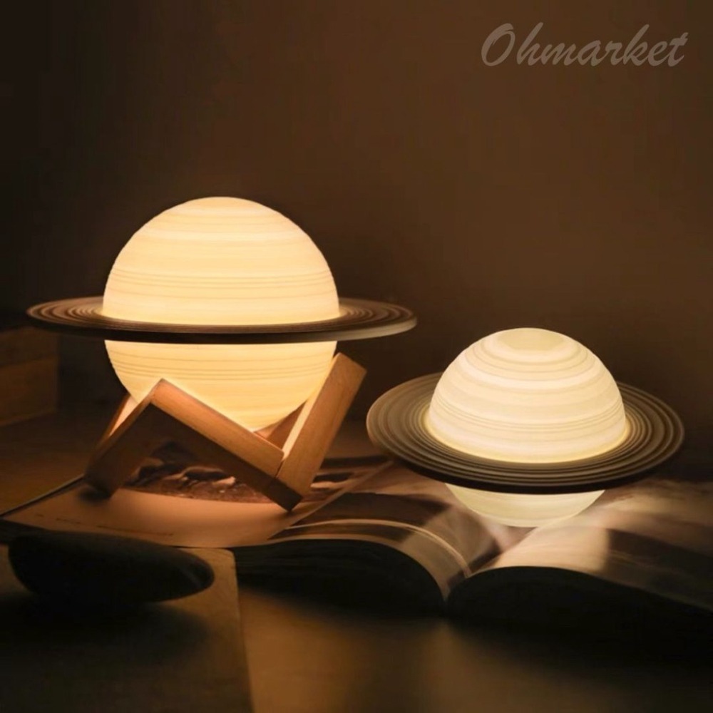 【生活市集】 星球小夜燈 土星燈 月球小夜燈 小夜燈 月球燈床頭燈情人交換禮物星球燈聖誕禮物太空人太空-細節圖3