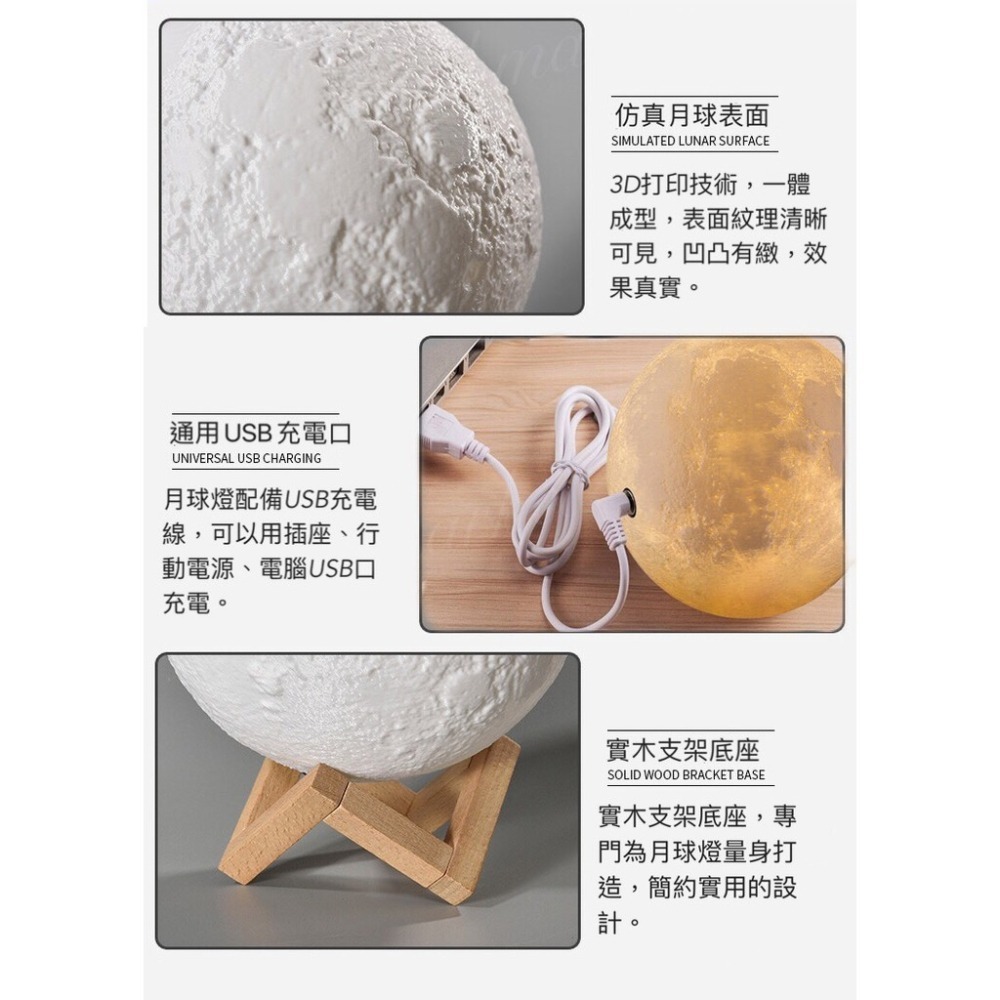 【生活市集】 星球小夜燈 土星燈 月球小夜燈 小夜燈 月球燈床頭燈情人交換禮物星球燈聖誕禮物太空人太空-細節圖8
