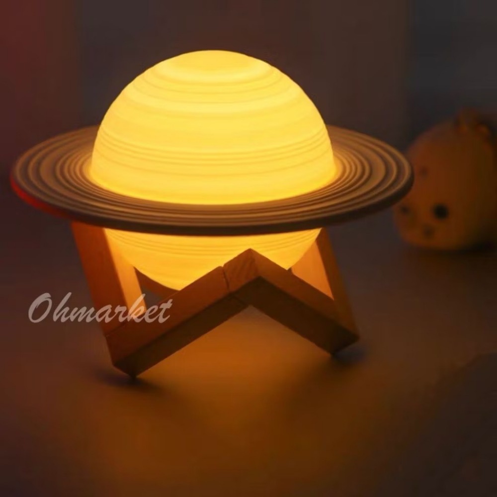 【生活市集】 星球小夜燈 土星燈 月球小夜燈 小夜燈 月球燈床頭燈情人交換禮物星球燈聖誕禮物太空人太空-規格圖9