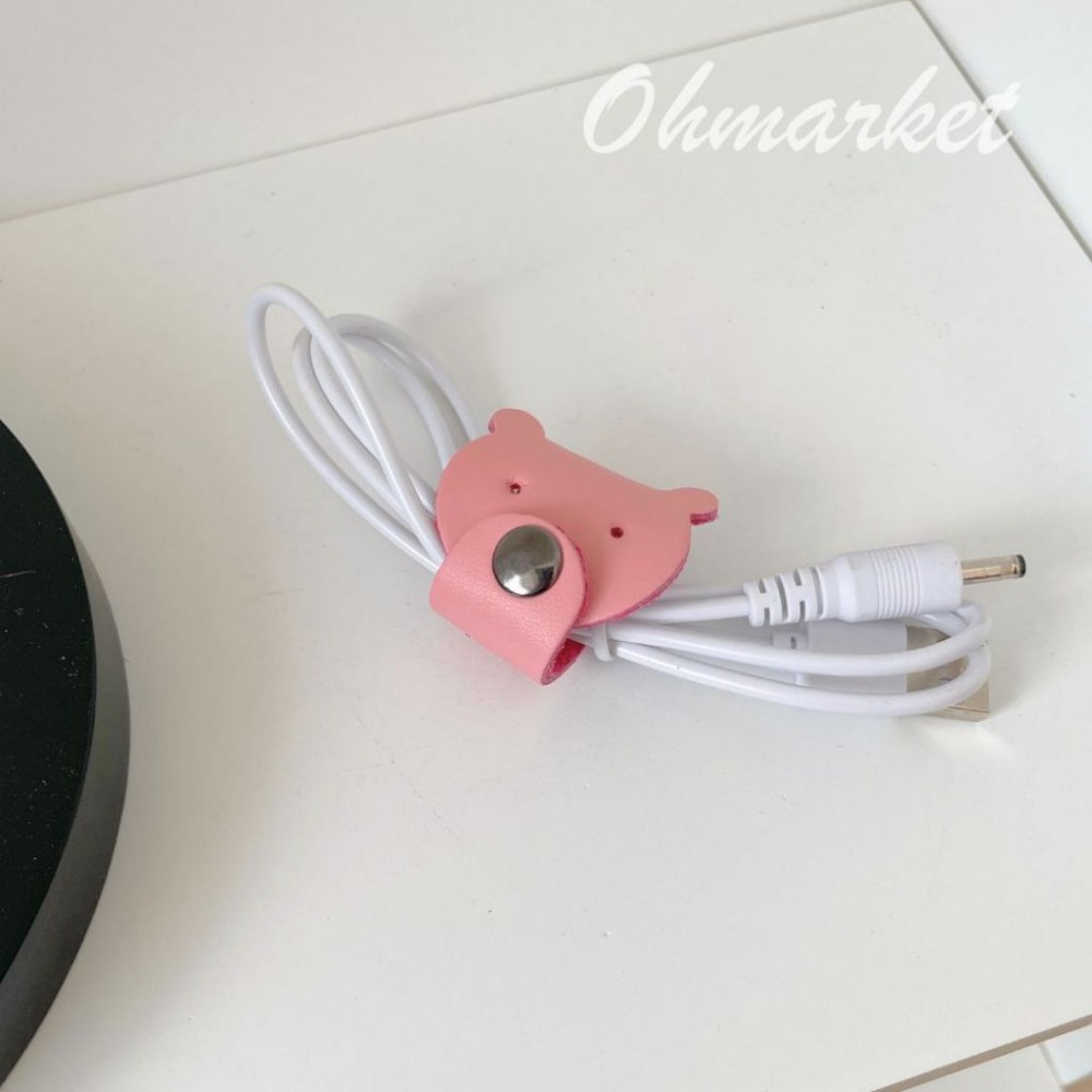 【生活市集】 皮革 小熊收納扣 束線帶 電線束帶 捆線帶 集線束帶 理線 整線束帶 理線帶 充電線收納 電線收納線-規格圖8