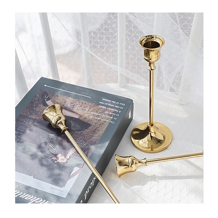 【生活市集】 北歐家居 高腳蠟燭台 黃銅蠟燭台 燭光晚餐 浪漫氣氛 派對 蠟燭 北歐 燭台派對香氛蠟燭佈-細節圖4