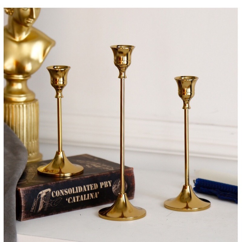 【生活市集】 北歐家居 高腳蠟燭台 黃銅蠟燭台 燭光晚餐 浪漫氣氛 派對 蠟燭 北歐 燭台派對香氛蠟燭佈-細節圖8