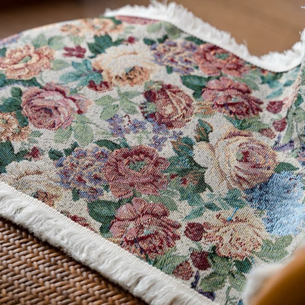 【生活市集】北歐田園流蘇餐墊 裝飾桌墊 波西米亞 民族風桌布餐墊背景拍照編織麻布墊拍美食道具甜點蛋糕墊桌墊-規格圖9