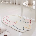 【生活市集】 熊熊貓咪仿羊絨地墊 室內地墊 地毯 防滑地毯 吸水地毯 廁所地墊 腳踏墊防滑地墊絨毛 地毯-規格圖9