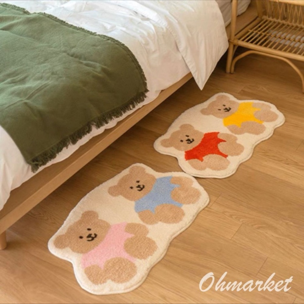 【生活市集】 北歐家居 浴室地墊 室內地墊 地毯 防滑地毯 吸水地毯 廁所地墊 腳踏墊防滑地墊絨毛地毯-細節圖4