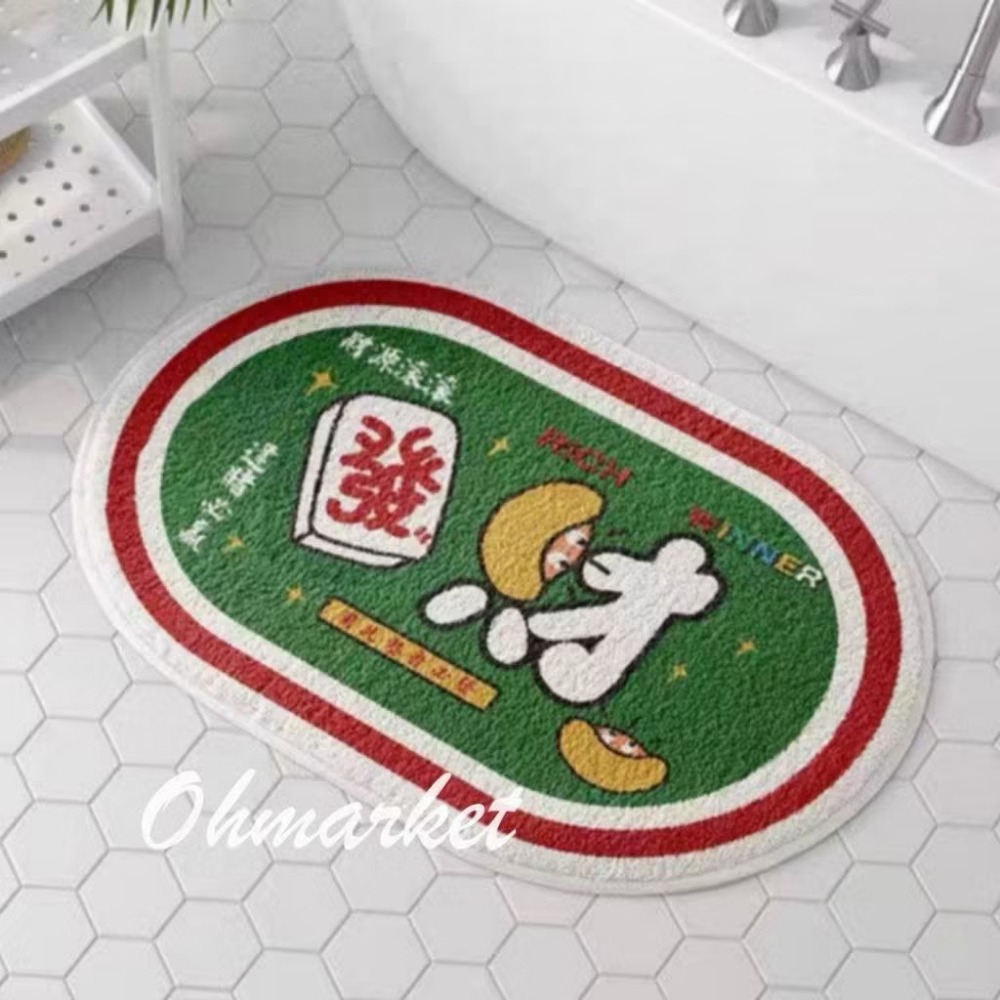 【生活市集】 北歐家居 浴室地墊 室內地墊 地毯 防滑地毯 吸水地毯 廁所地墊 腳踏墊防滑地墊絨毛地毯-規格圖9