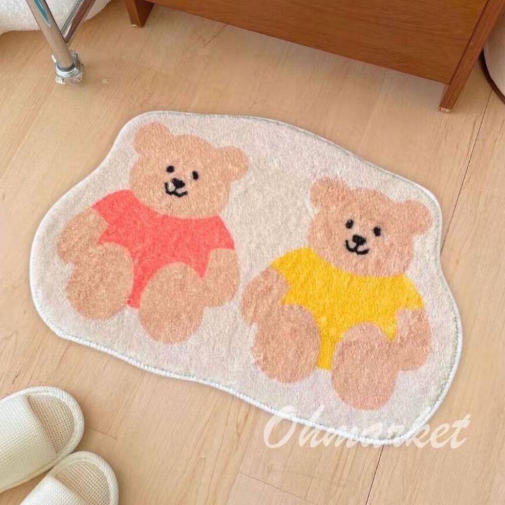 【生活市集】 北歐家居 浴室地墊 室內地墊 地毯 防滑地毯 吸水地毯 廁所地墊 腳踏墊防滑地墊絨毛地毯-規格圖9
