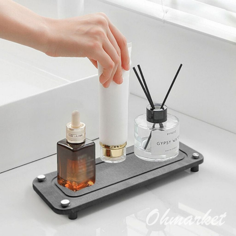 【生活市集】 簡約三色 大尺寸硅藻土杯墊 硅藻土洗漱墊 硅藻土皂墊 杯墊 吸水 瑰藻土 硅藻 浴室 珪藻土除濕-細節圖4