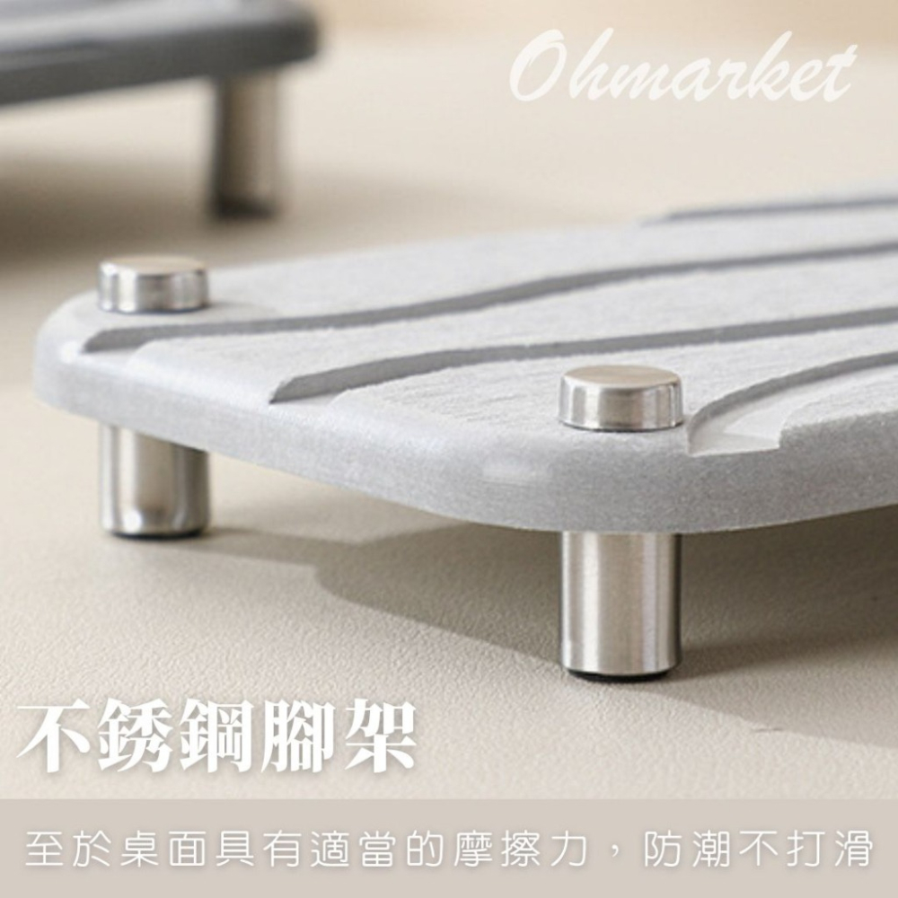 【生活市集】 簡約三色 大尺寸硅藻土杯墊 硅藻土洗漱墊 硅藻土皂墊 杯墊 吸水 瑰藻土 硅藻 浴室 珪藻土除濕-細節圖8