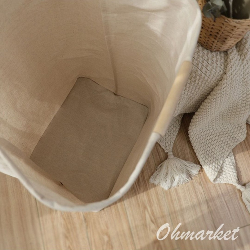 【生活市集】 日系折疊髒衣籃 收納籃 髒衣籃 無印風收納籃 洗衣籃 玩具收納籃 居家收納布面收納籃置物籃-細節圖6