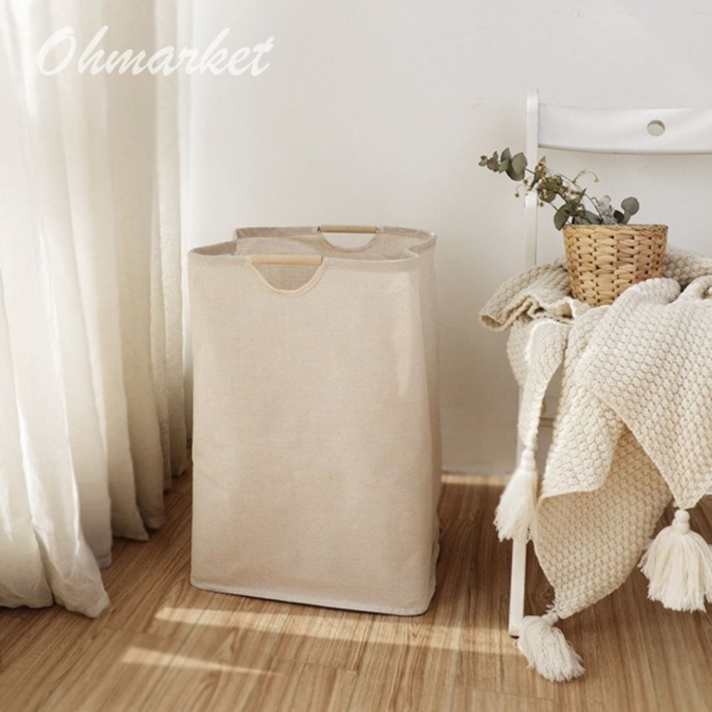 【生活市集】 日系折疊髒衣籃 收納籃 髒衣籃 無印風收納籃 洗衣籃 玩具收納籃 居家收納布面收納籃置物籃-細節圖7