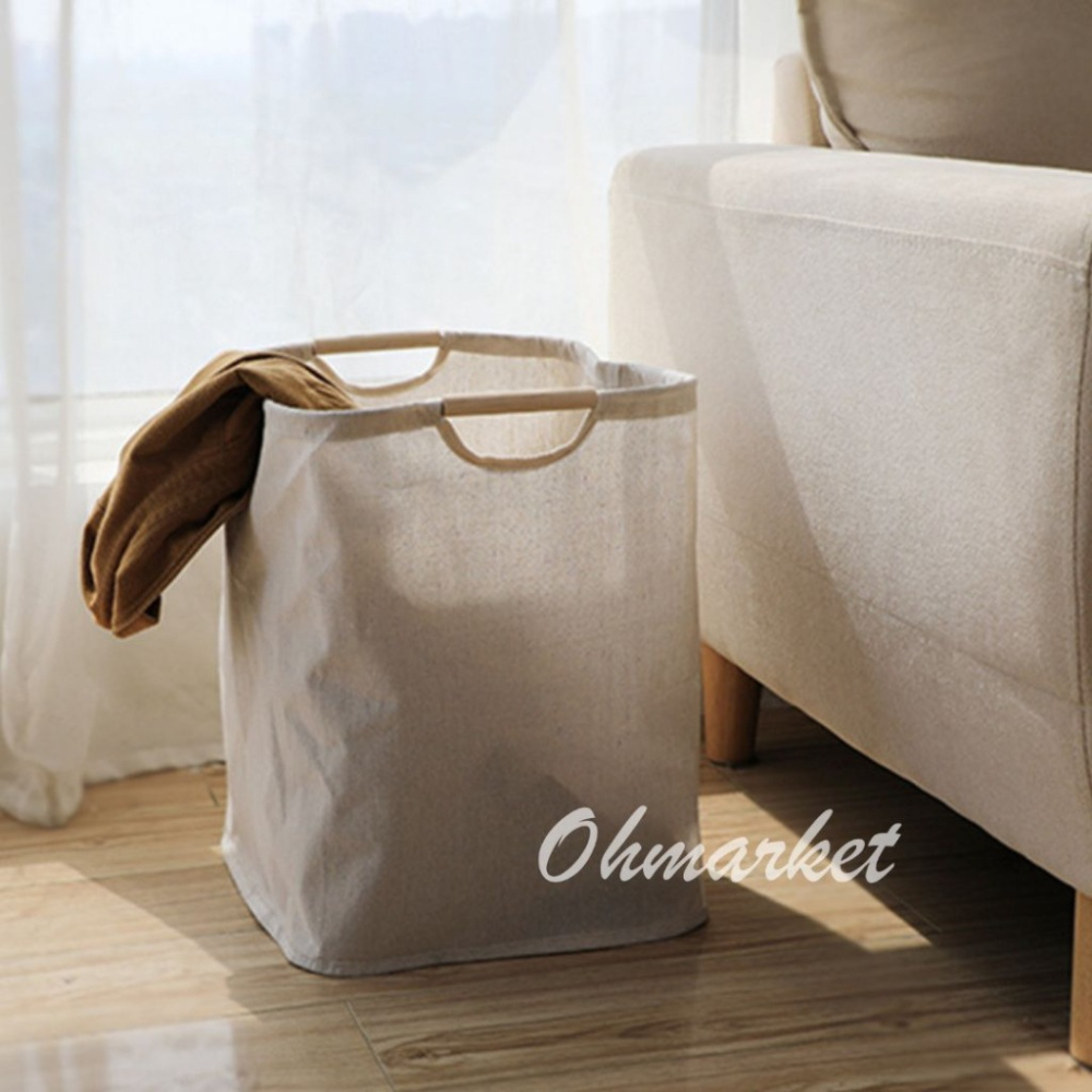 【生活市集】 日系折疊髒衣籃 收納籃 髒衣籃 無印風收納籃 洗衣籃 玩具收納籃 居家收納布面收納籃置物籃-細節圖9