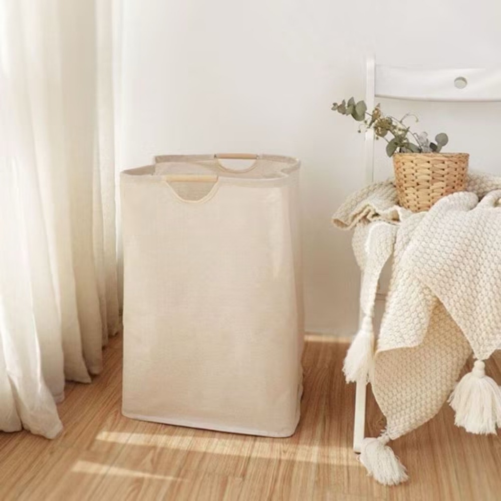 大號｜米白60L【日系折疊收納籃 】