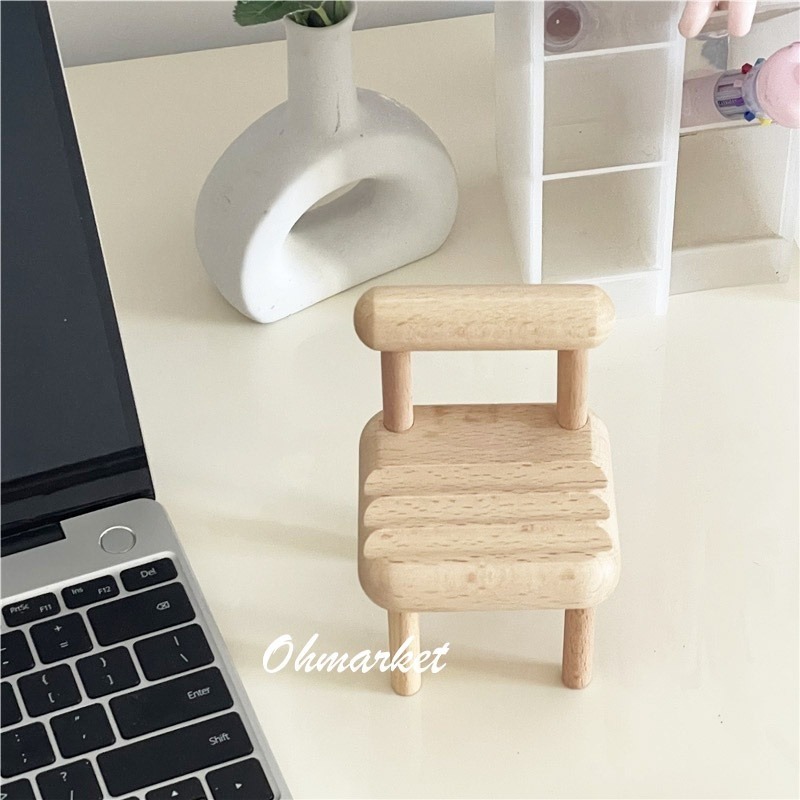 【生活市集】台灣現貨 實木手機座 原木手機支架 手機架 手機卡座 追劇 行動電話座 手機追劇 追劇神器交換禮物聖誕禮物-細節圖3