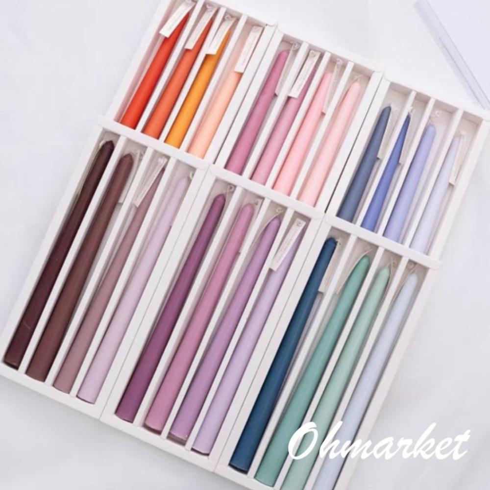 【生活市集】 莫蘭迪漸層 香薰蠟燭 長蠟 大豆蠟 漸層蠟燭 香氛 香薰 蠟燭 北歐蠟燭台香氛蠟燭大豆蠟-細節圖2