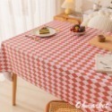 【生活市集】 奶茶色餐桌墊 奶油格桌布 格子餐桌墊韓風背景布小清新可愛桌布野餐墊奶茶色餐桌墊毛絨布野餐墊桌布-規格圖11