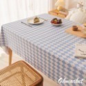 【生活市集】 奶茶色餐桌墊 奶油格桌布 格子餐桌墊韓風背景布小清新可愛桌布野餐墊奶茶色餐桌墊毛絨布野餐墊桌布-規格圖11