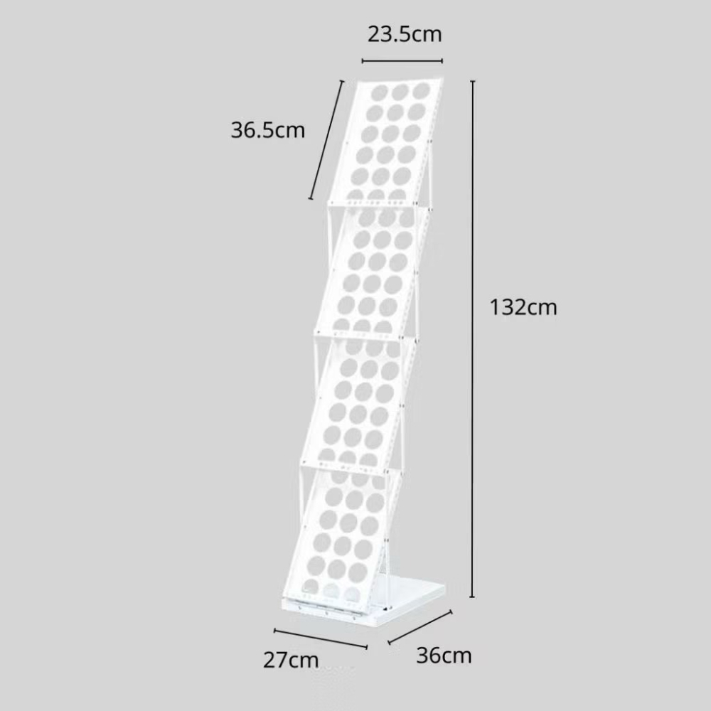 【生活市集】 韓系Ins書報架 雜誌架 咖啡廳民宿佈置 鋁合金折疊資料架目錄架 展示架 宣傳雜誌架書報架-細節圖11