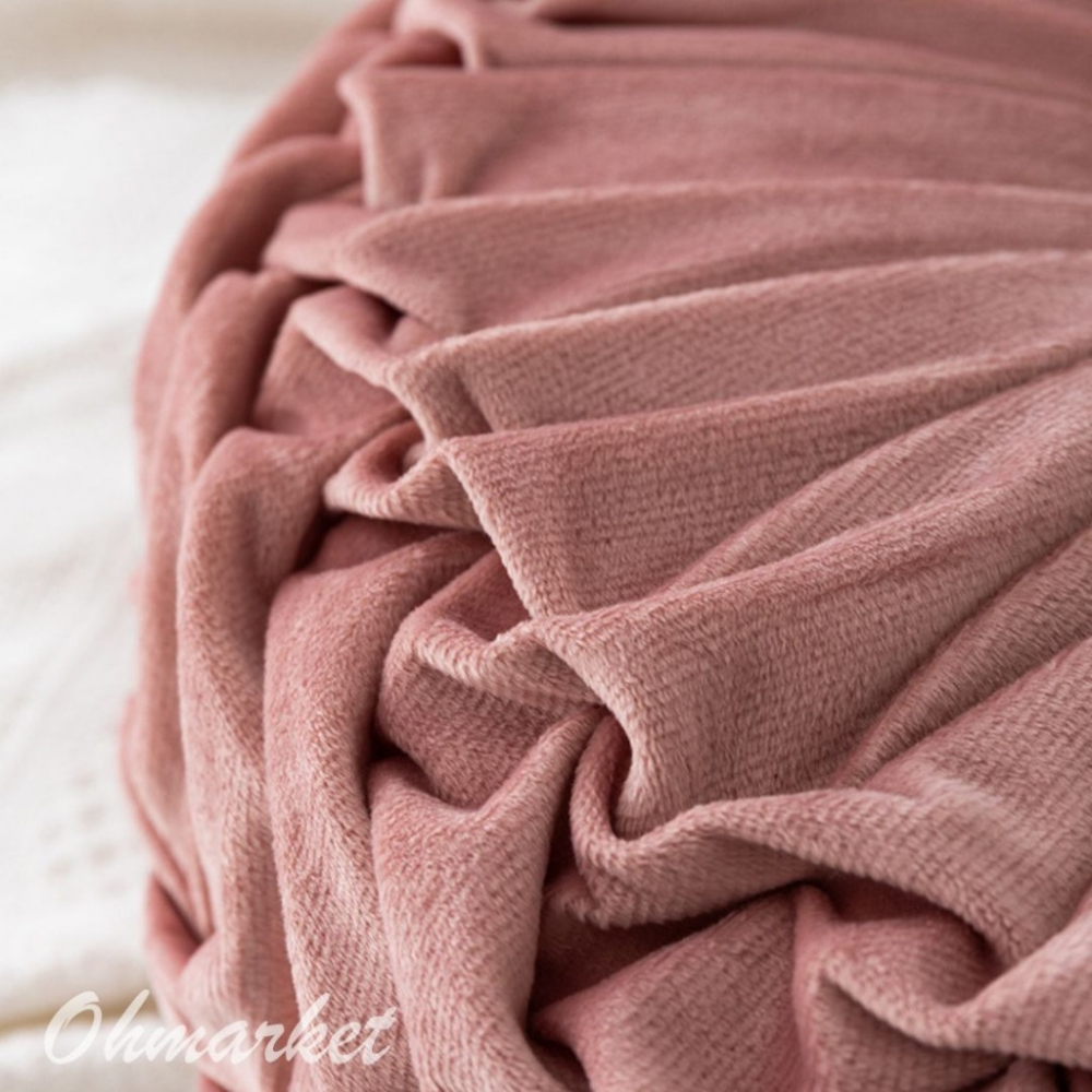 【生活市集】 升級💖北歐ins南瓜坐墊 圓形純色絲絨抱枕 椅墊 布藝加厚坐墊 靠墊 椅墊 輕奢榻榻米坐墊-細節圖7