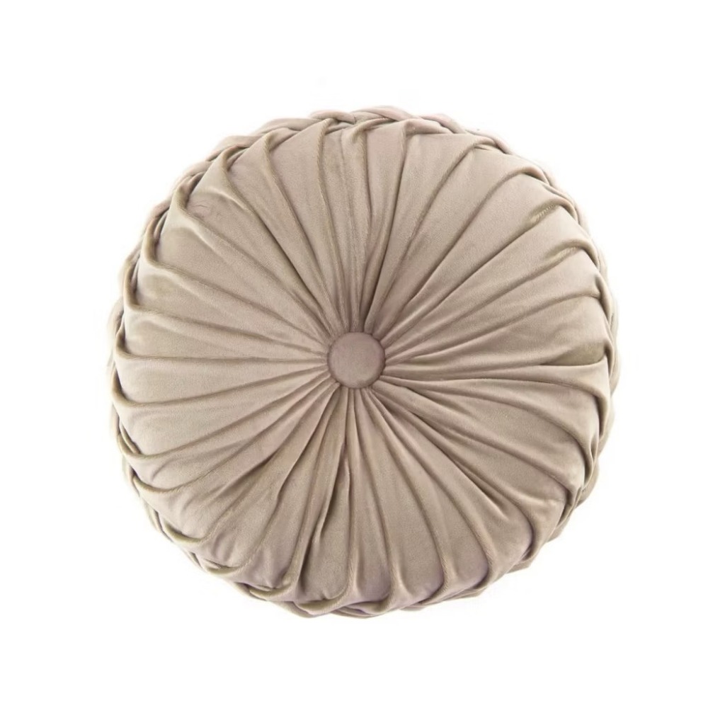 奶茶色【花敦圓枕 】