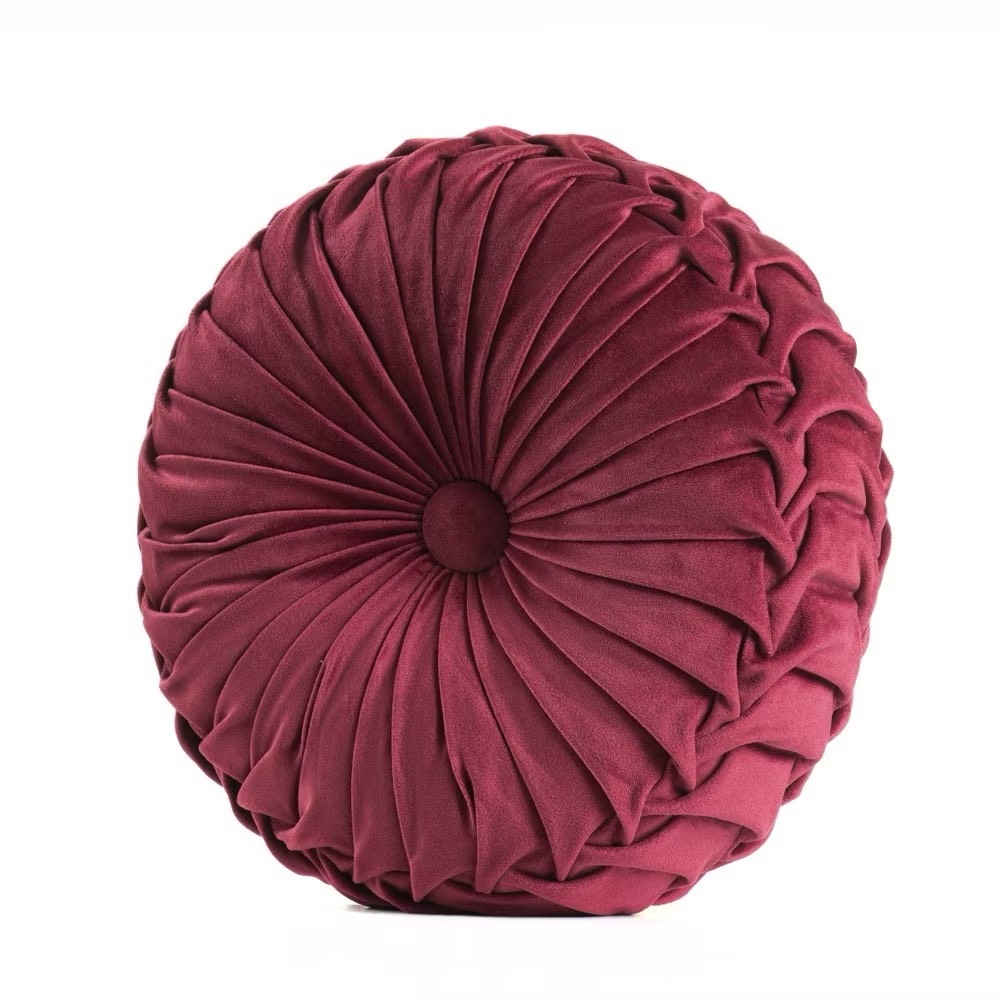 【生活市集】 升級💖北歐ins南瓜坐墊 圓形純色絲絨抱枕 椅墊 布藝加厚坐墊 靠墊 椅墊 輕奢榻榻米坐墊-規格圖9