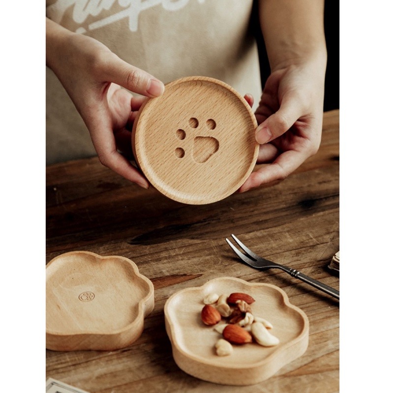 【生活市集】 貓掌隔熱杯墊 原木杯墊 熊掌杯墊 隔熱墊防水杯墊 馬克杯杯墊木頭杯墊原木杯墊造型杯墊-細節圖6