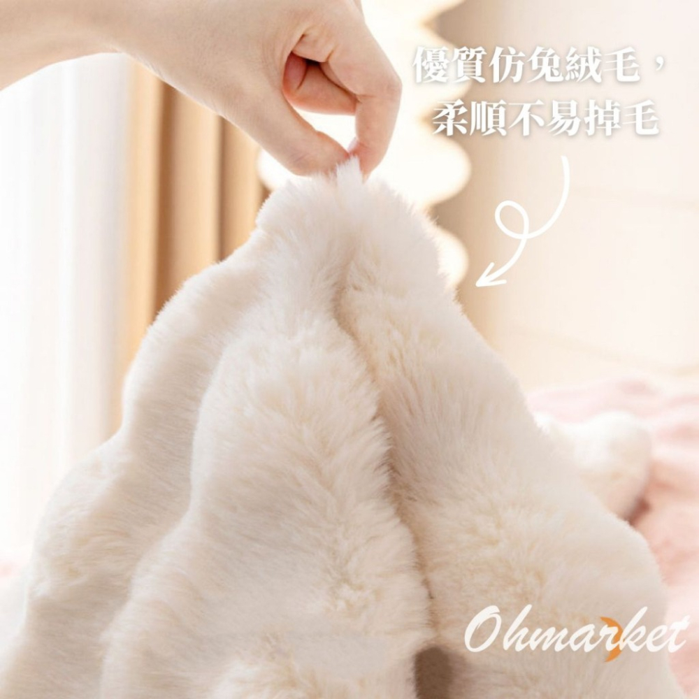 【生活市集】 兔毛絨毛抱枕套 可拆洗抱枕 抱枕套 坐墊沙發抱枕造型抱枕北歐抱枕兩用沙發靠墊枕頭套-細節圖9