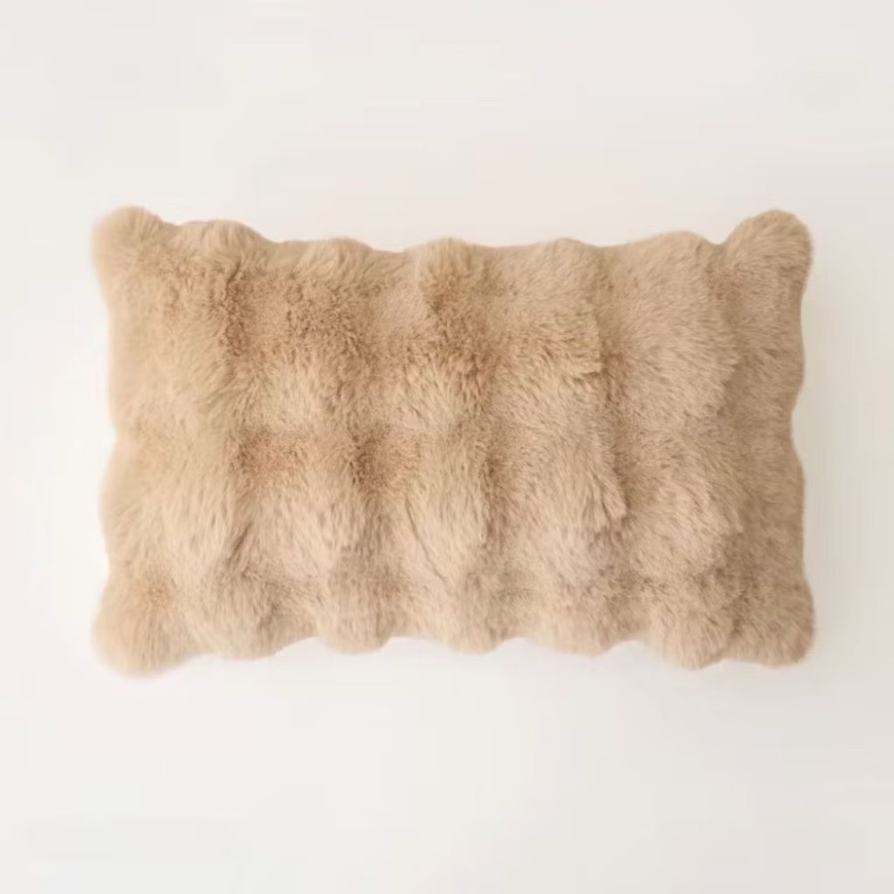 淺駝色 30x50【仿兔毛枕套】