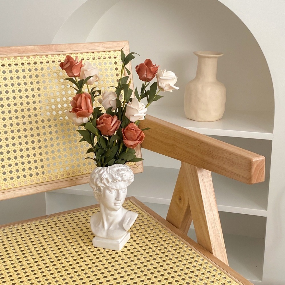 【生活市集】 北歐ins大衛花瓶 刷具 文具 大衛筆筒 大衛花瓶 筆筒 化妝刷罐化妝台桌面收納網紅拍照拍照道具-細節圖5