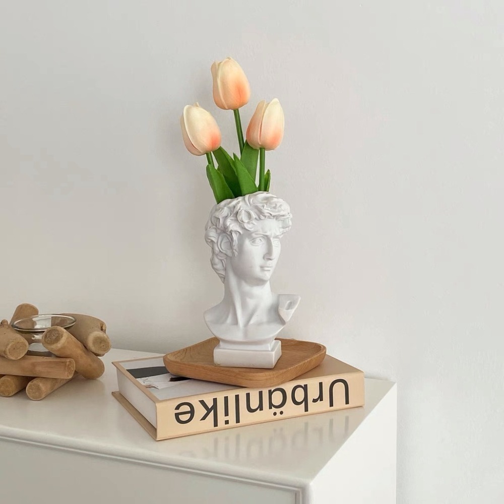 【生活市集】 北歐ins大衛花瓶 刷具 文具 大衛筆筒 大衛花瓶 筆筒 化妝刷罐化妝台桌面收納網紅拍照拍照道具-細節圖7