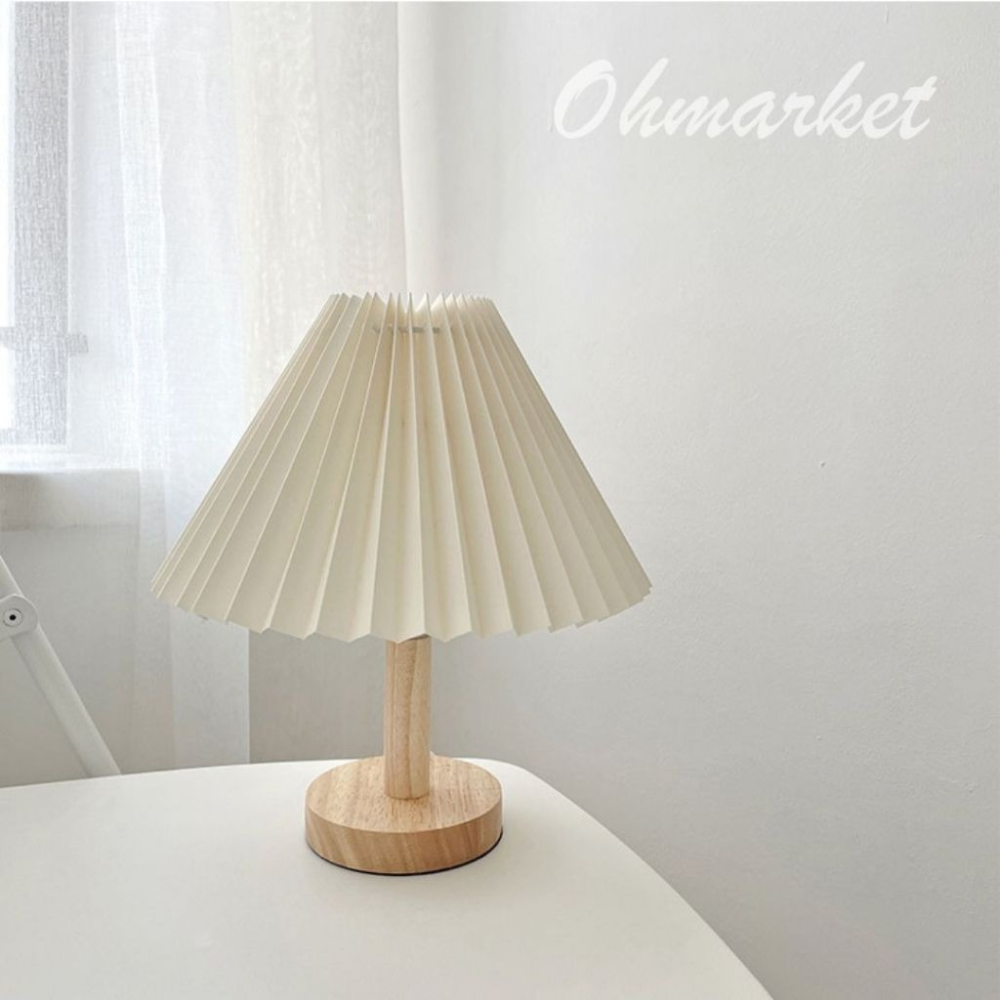 【生活市集】 韓系百摺檯燈 百夜檯燈 台燈 桌燈 小夜燈 床頭燈 夜燈氣氛燈 立燈原木居家燈 拍照佈置-細節圖5