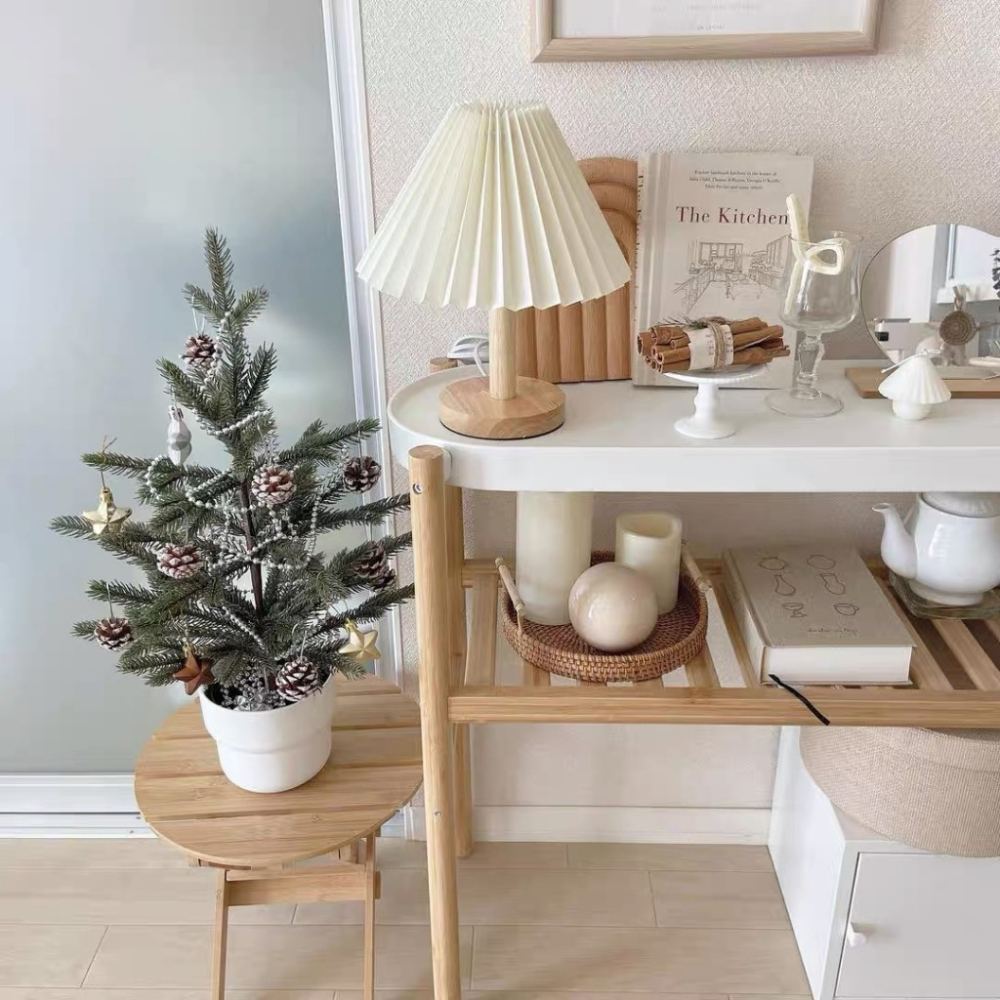 【生活市集】 韓系百摺檯燈 百夜檯燈 台燈 桌燈 小夜燈 床頭燈 夜燈氣氛燈 立燈原木居家燈 拍照佈置-細節圖6