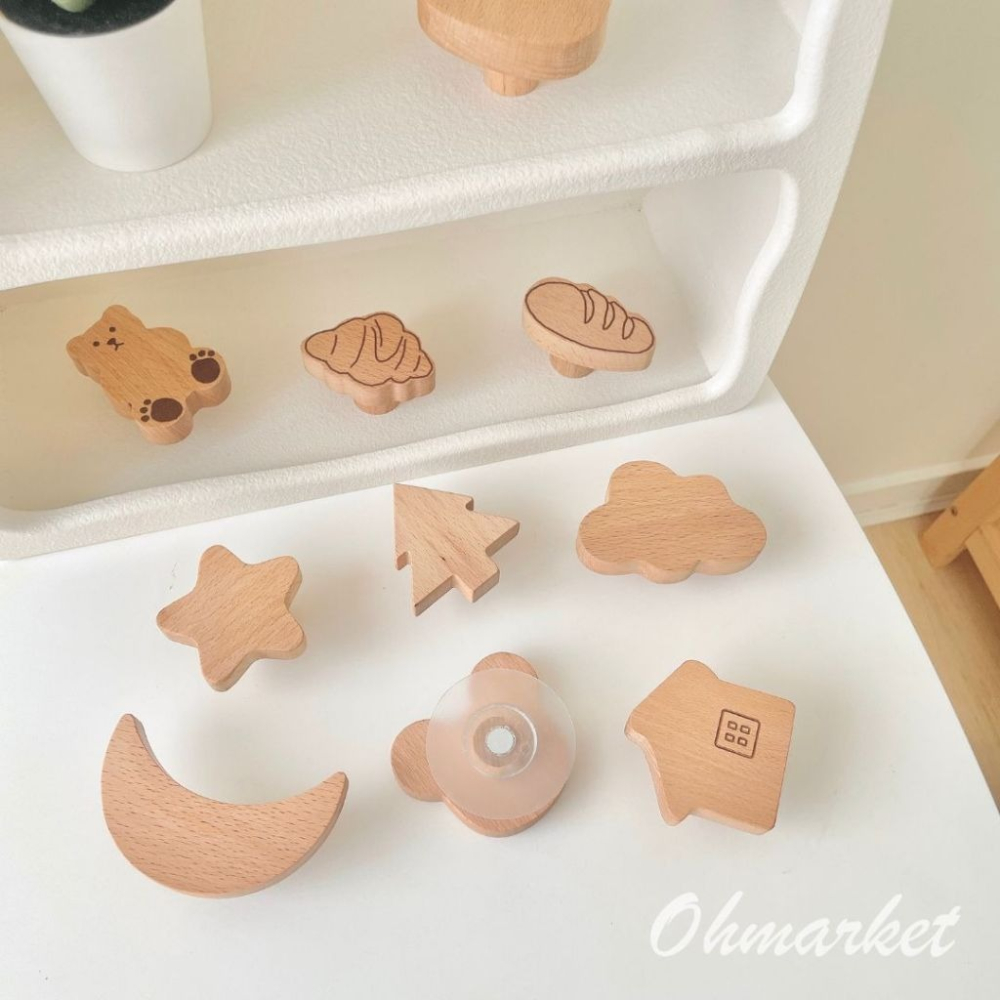 【生活市集】 星星月亮 櫸木掛鉤❗️免打孔 打孔皆可安裝❗️掛鉤 原木掛鉤 衣架 衣帽架 掛飾 牆掛 壁掛-細節圖4