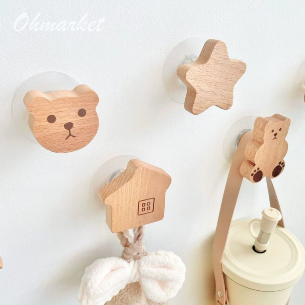 【生活市集】 星星月亮 櫸木掛鉤❗️免打孔 打孔皆可安裝❗️掛鉤 原木掛鉤 衣架 衣帽架 掛飾 牆掛 壁掛-細節圖8