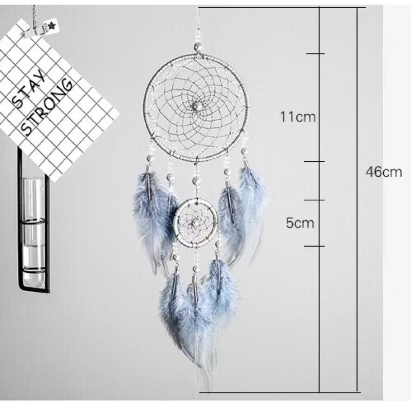 【生活市集】 銀色星河捕夢網 50款捕夢網專區 補夢網 牆壁掛飾 房間佈置 生日禮物 掛飾露營佈置韓國-規格圖8