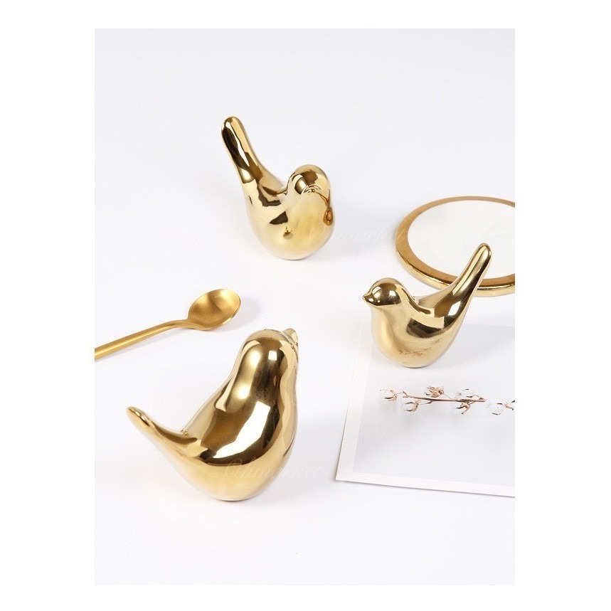 【生活市集】金色小鳥 桌面擺飾 小金鳥 玄關擺設佈置桌面擺件 北歐 居家佈置 拍照 佈置 居家設計禮物網紅-細節圖6