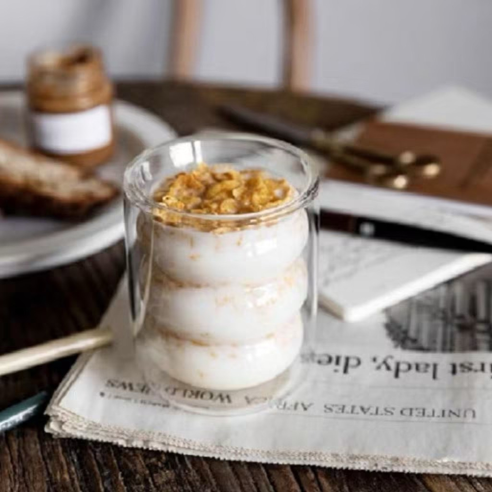 【生活市集】雙層隔熱玻璃杯 雙層玻璃杯 咖啡杯 蛋形雙層玻璃杯雙層杯蛋型杯保溫隔熱水杯茶杯高硼矽耐熱杯-細節圖3