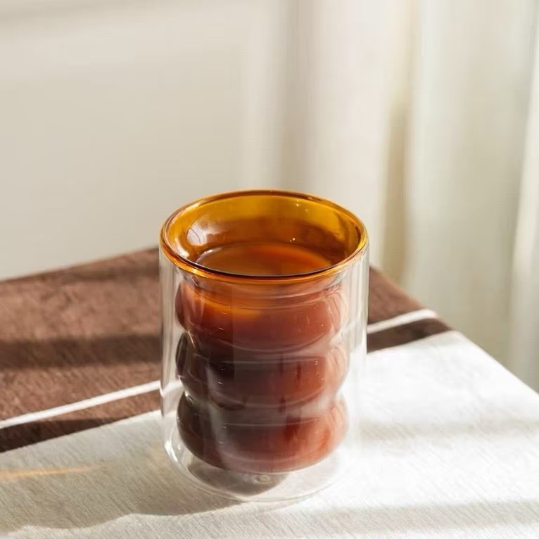 【生活市集】雙層隔熱玻璃杯 雙層玻璃杯 咖啡杯 蛋形雙層玻璃杯雙層杯蛋型杯保溫隔熱水杯茶杯高硼矽耐熱杯-細節圖5