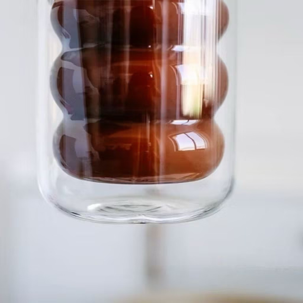 【生活市集】雙層隔熱玻璃杯 雙層玻璃杯 咖啡杯 蛋形雙層玻璃杯雙層杯蛋型杯保溫隔熱水杯茶杯高硼矽耐熱杯-細節圖6