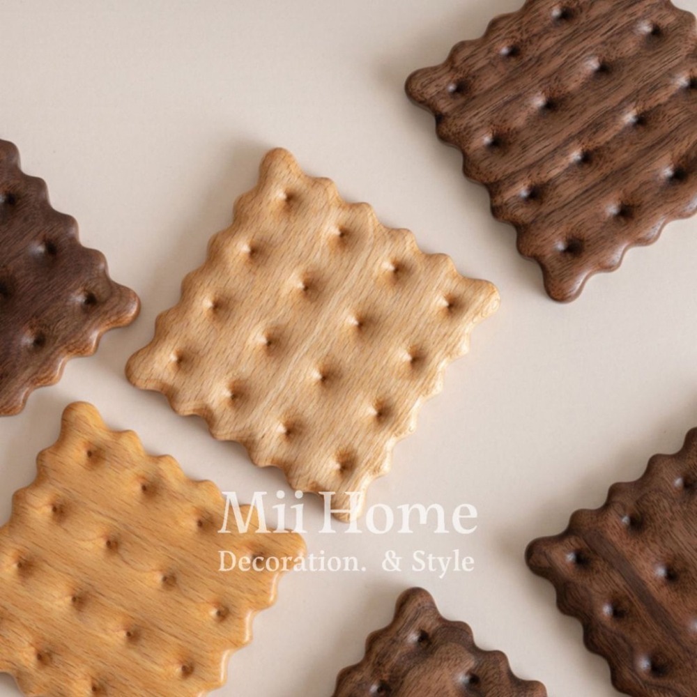 【生活市集】 櫸木餅乾杯墊 造型杯墊 下午茶杯墊 馬克杯 隔熱墊 下午茶 童話 交換禮物 餅乾 餐桌佈置-細節圖7