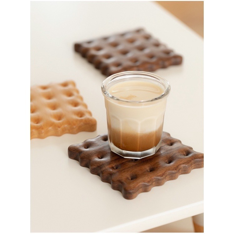 【生活市集】 櫸木餅乾杯墊 造型杯墊 下午茶杯墊 馬克杯 隔熱墊 下午茶 童話 交換禮物 餅乾 餐桌佈置-細節圖8