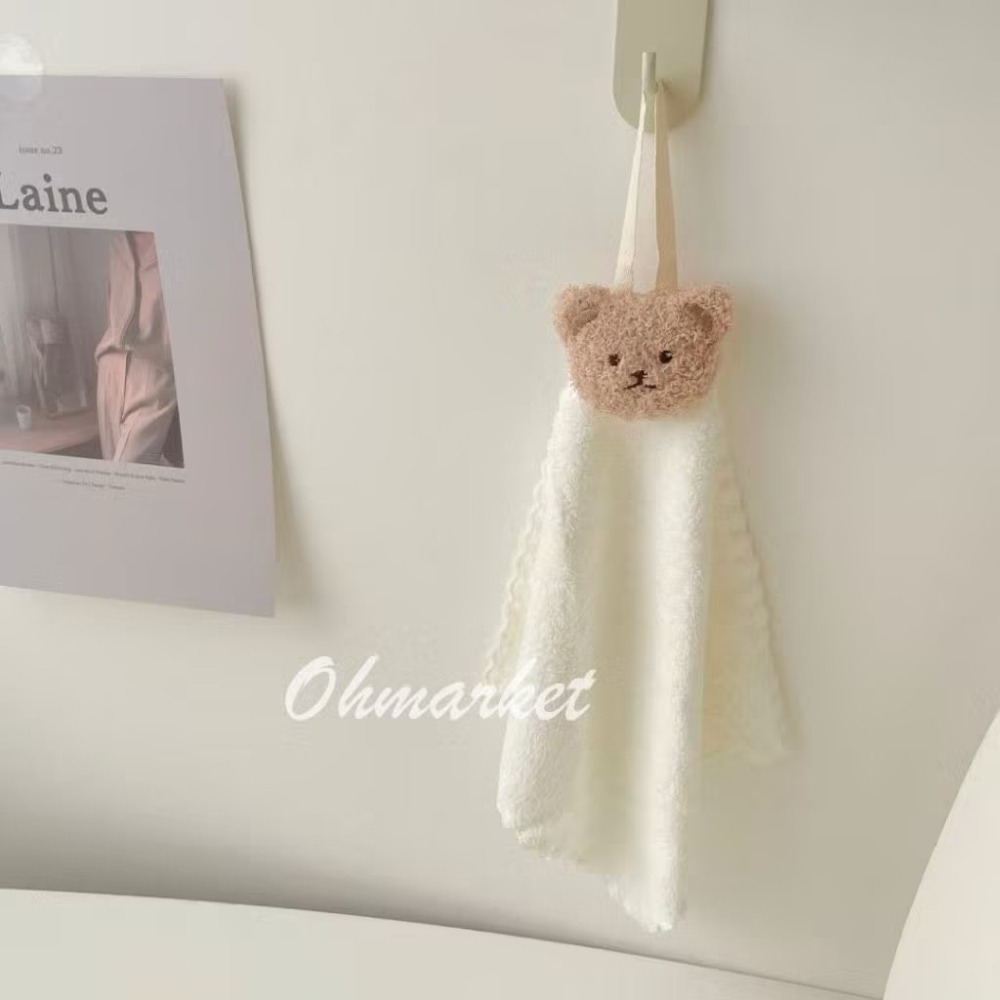 【生活市集】 蝴蝶結擦手巾 蝴蝶結可掛式擦手巾 擦手巾 小方巾 毛巾 珊瑚絨 吸水擦手巾 擦手布-細節圖4