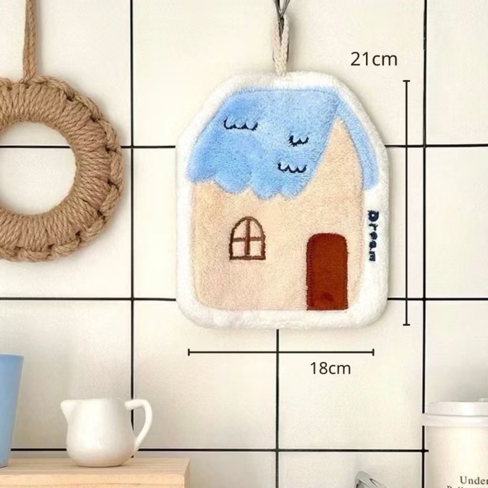 【生活市集】 蝴蝶結擦手巾 蝴蝶結可掛式擦手巾 擦手巾 小方巾 毛巾 珊瑚絨 吸水擦手巾 擦手布-規格圖11