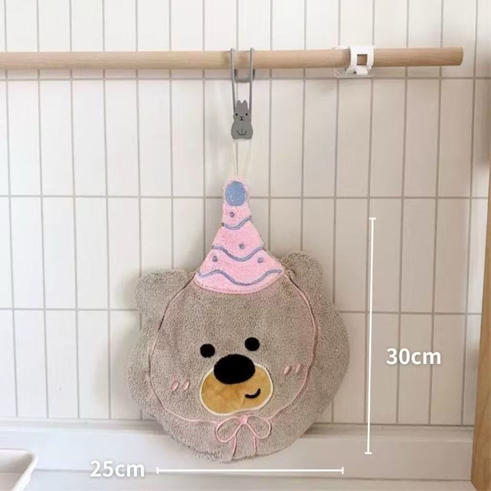 【生活市集】 蝴蝶結擦手巾 蝴蝶結可掛式擦手巾 擦手巾 小方巾 毛巾 珊瑚絨 吸水擦手巾 擦手布-規格圖11