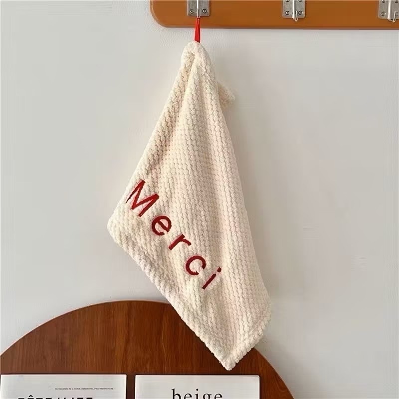 【生活市集】 蝴蝶結擦手巾 蝴蝶結可掛式擦手巾 擦手巾 小方巾 毛巾 珊瑚絨 吸水擦手巾 擦手布-規格圖11