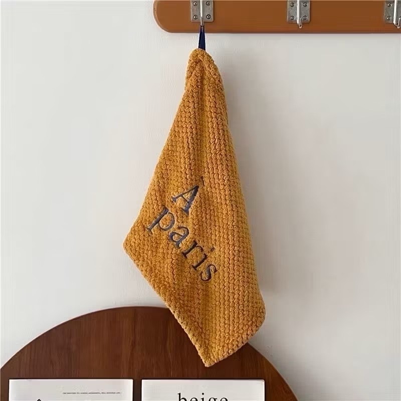 【生活市集】 蝴蝶結擦手巾 蝴蝶結可掛式擦手巾 擦手巾 小方巾 毛巾 珊瑚絨 吸水擦手巾 擦手布-規格圖11