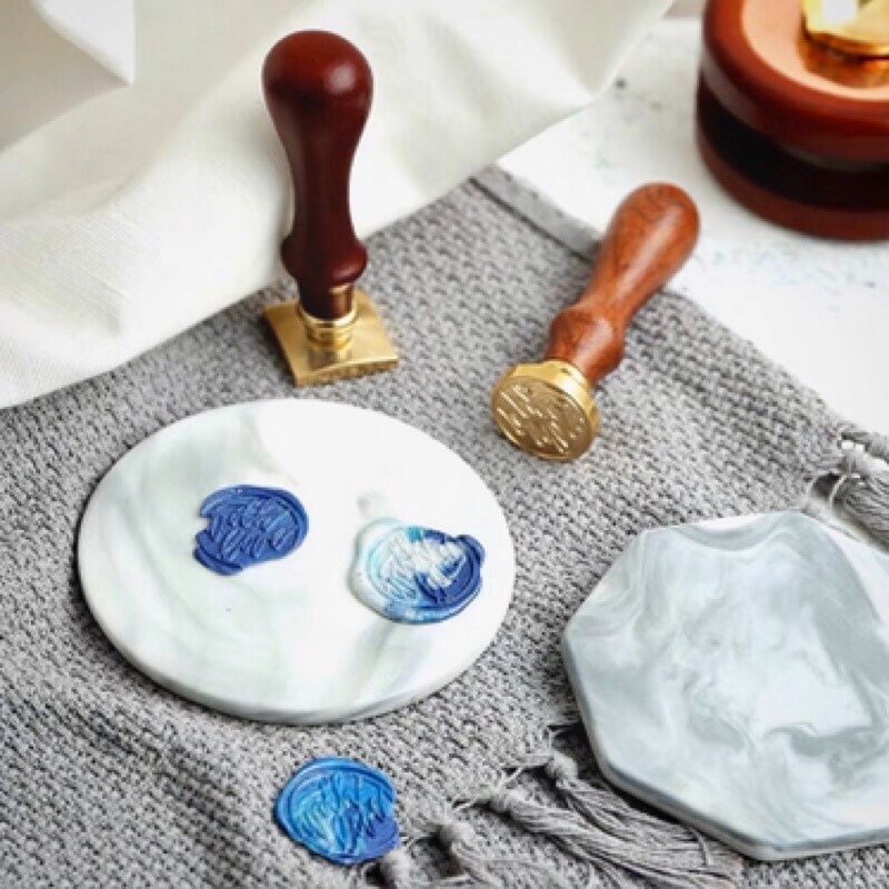 【生活市集】 火漆印章大理石紋印章墊 杯墊 火漆印章墊 陶瓷杯墊-細節圖4