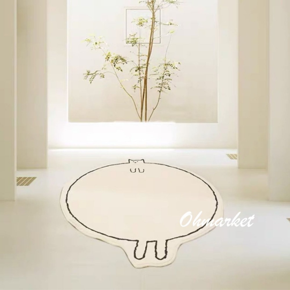 【生活市集】 憨憨貓 仿羊絨地毯 室內地墊 地毯 防滑地毯 吸水地毯 廁所地墊腳踏墊防滑地墊絨毛地毯浴室-細節圖6