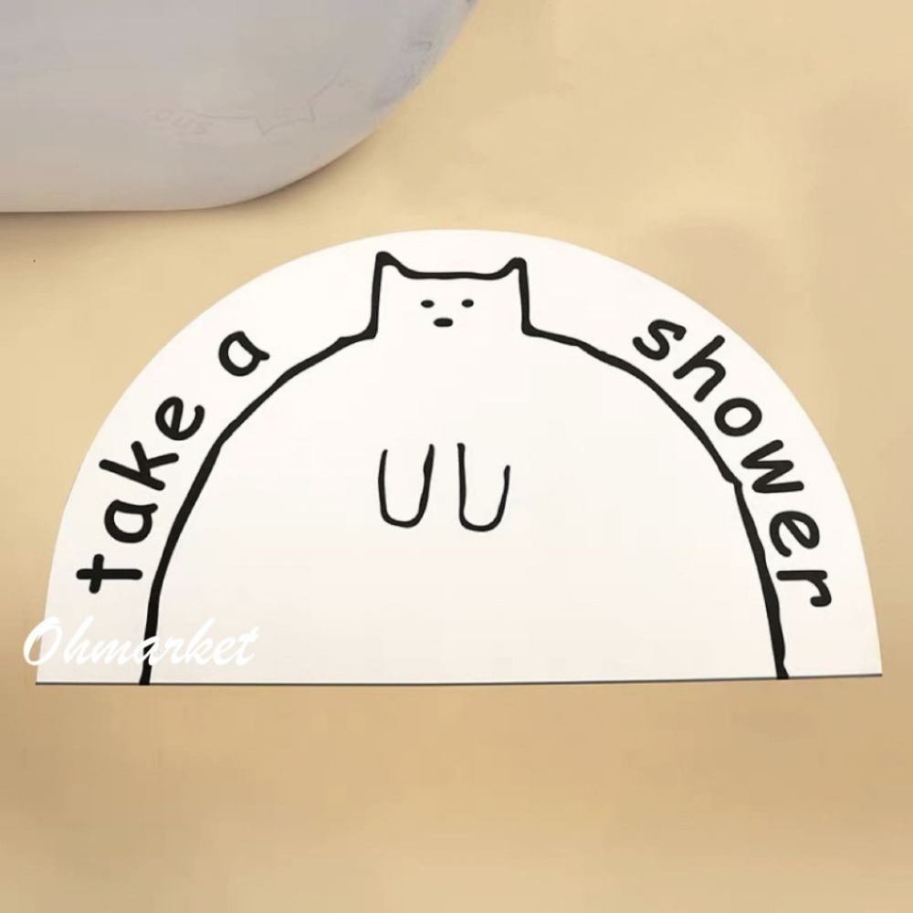 【生活市集】 憨憨貓 仿羊絨地毯 室內地墊 地毯 防滑地毯 吸水地毯 廁所地墊腳踏墊防滑地墊絨毛地毯浴室-細節圖7